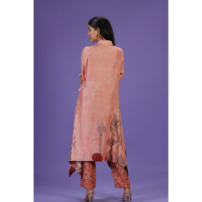 Label Radini Sunset Serenade Long Kurta with Pant - Peach
