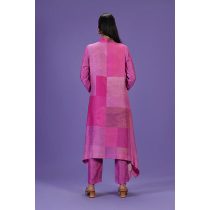 Label Radini Royal Radiance Long Kurta with Pant - Purple