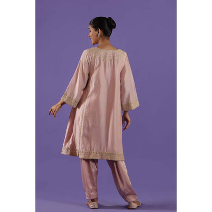 Label Radini Manorita Choga Salwar Pant with Kurta - Pink