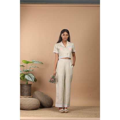 LABEL NIYAMI Grey Daisy Co-Ord Set