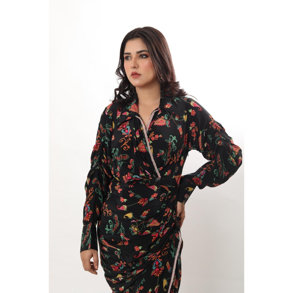 LABEL NIYAMI Black Layla Midi Dress