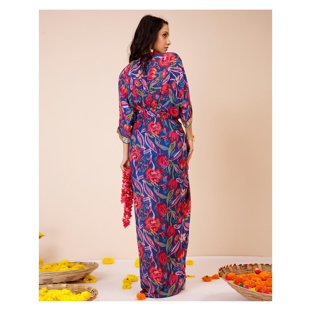 LABEL NIYAMI Rose Cowl Midi Dress