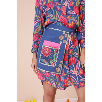 LABEL NIYAMI Rose Waist Harness Mini Dress