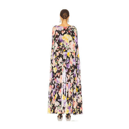 La Fuori Coralia Gathered Cape Dress