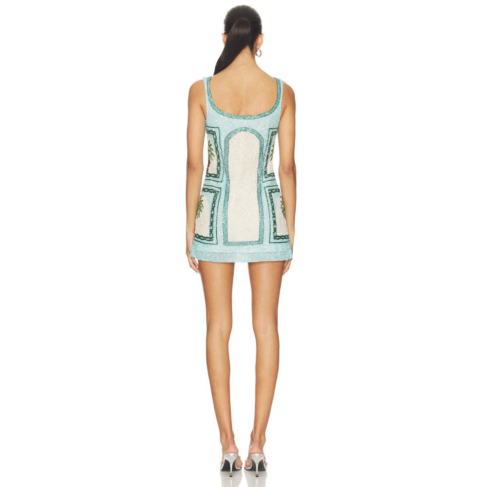 La Fuori Palm Jumeirah Embroidered Dress