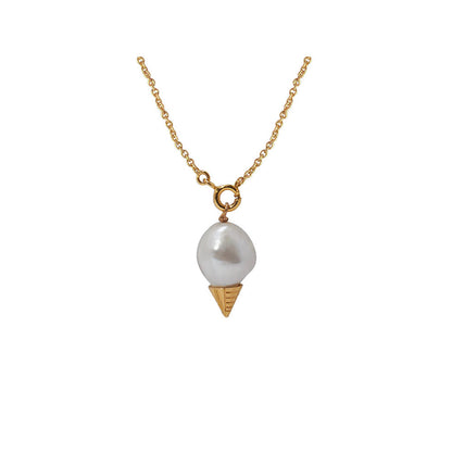 La marque-M White Softy Pearl Necklace