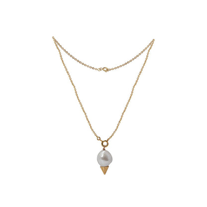 La marque-M White Softy Pearl Necklace