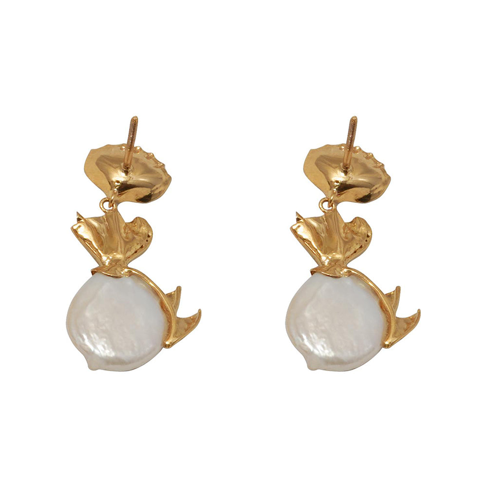 La marque-M White Marine Life Diamond Earrings