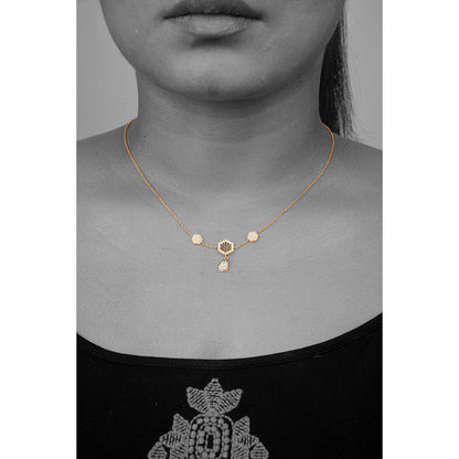 La marque-M White Queen Bee Polki Diamond Necklace