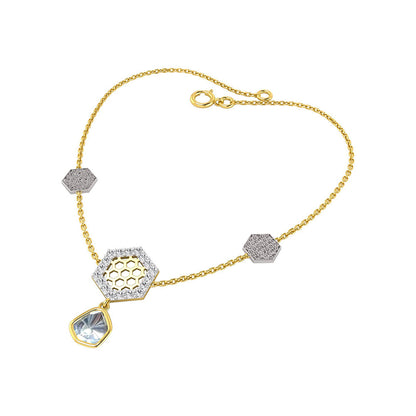 La marque-M White Queen Bee Polki Diamond Necklace