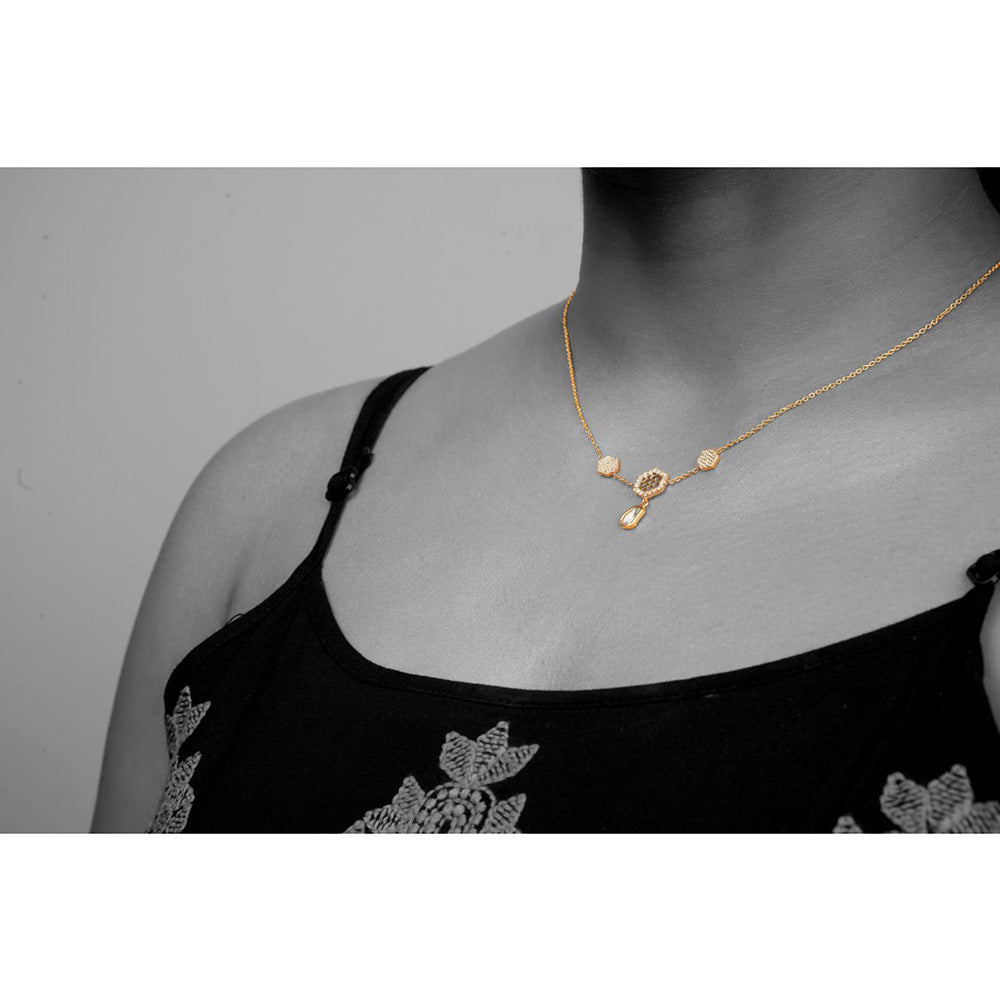 La marque-M White Queen Bee Polki Diamond Necklace