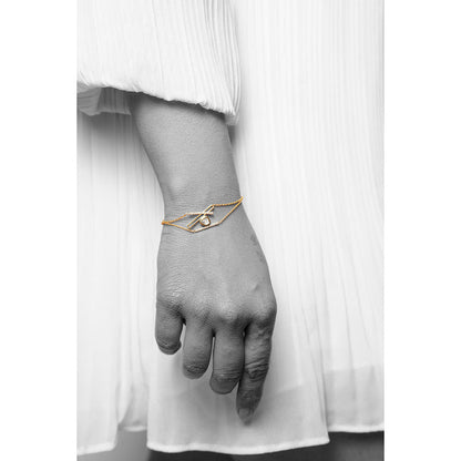 La marque-M White Polki On Diamond Bracelet