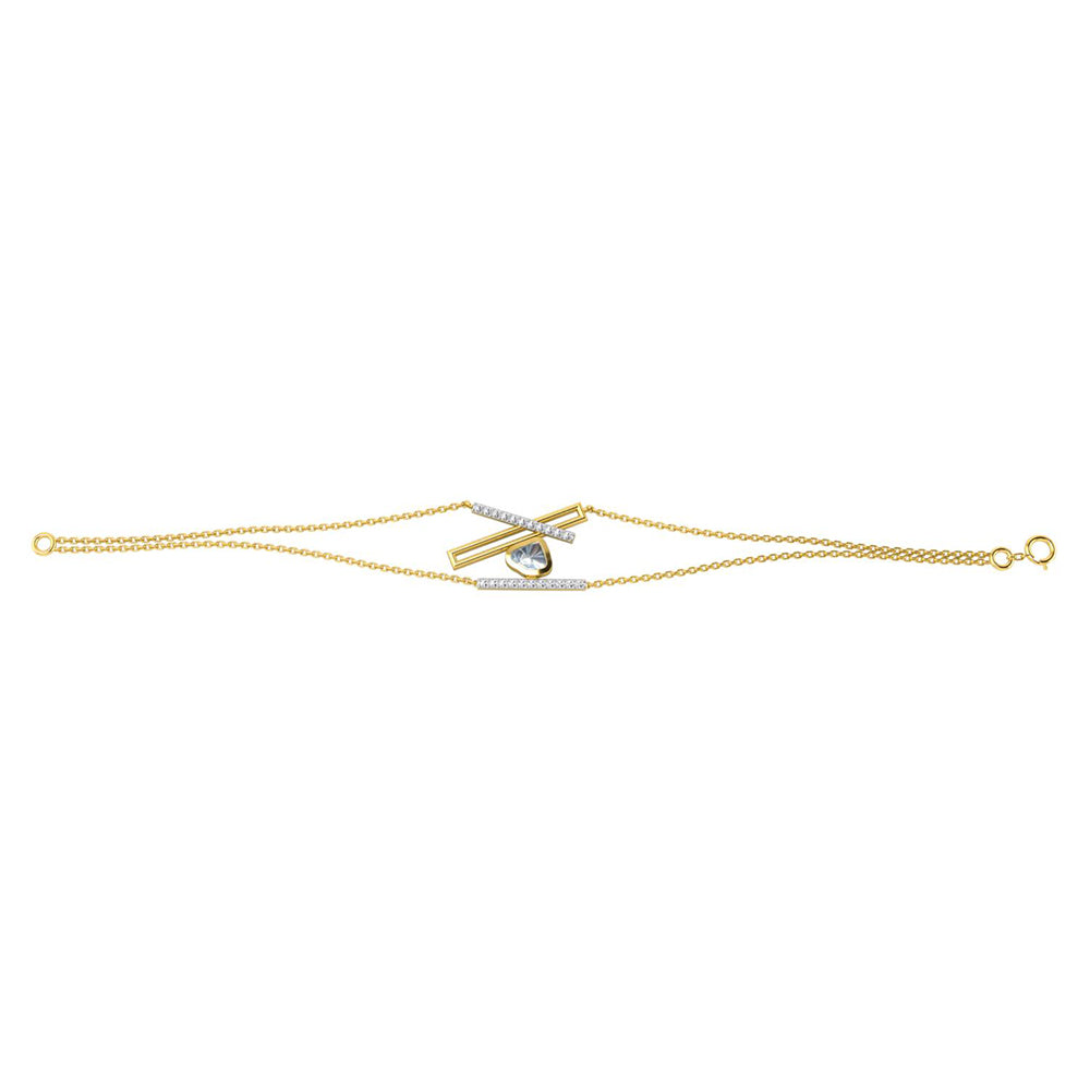 La marque-M White Polki On Diamond Bracelet
