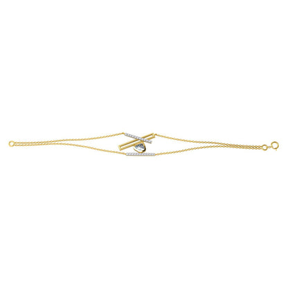 La marque-M White Polki On Diamond Bracelet