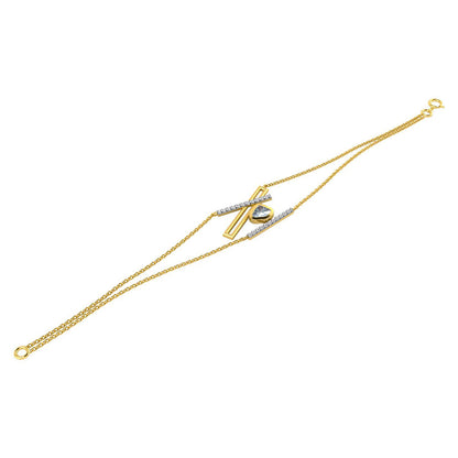 La marque-M White Polki On Diamond Bracelet