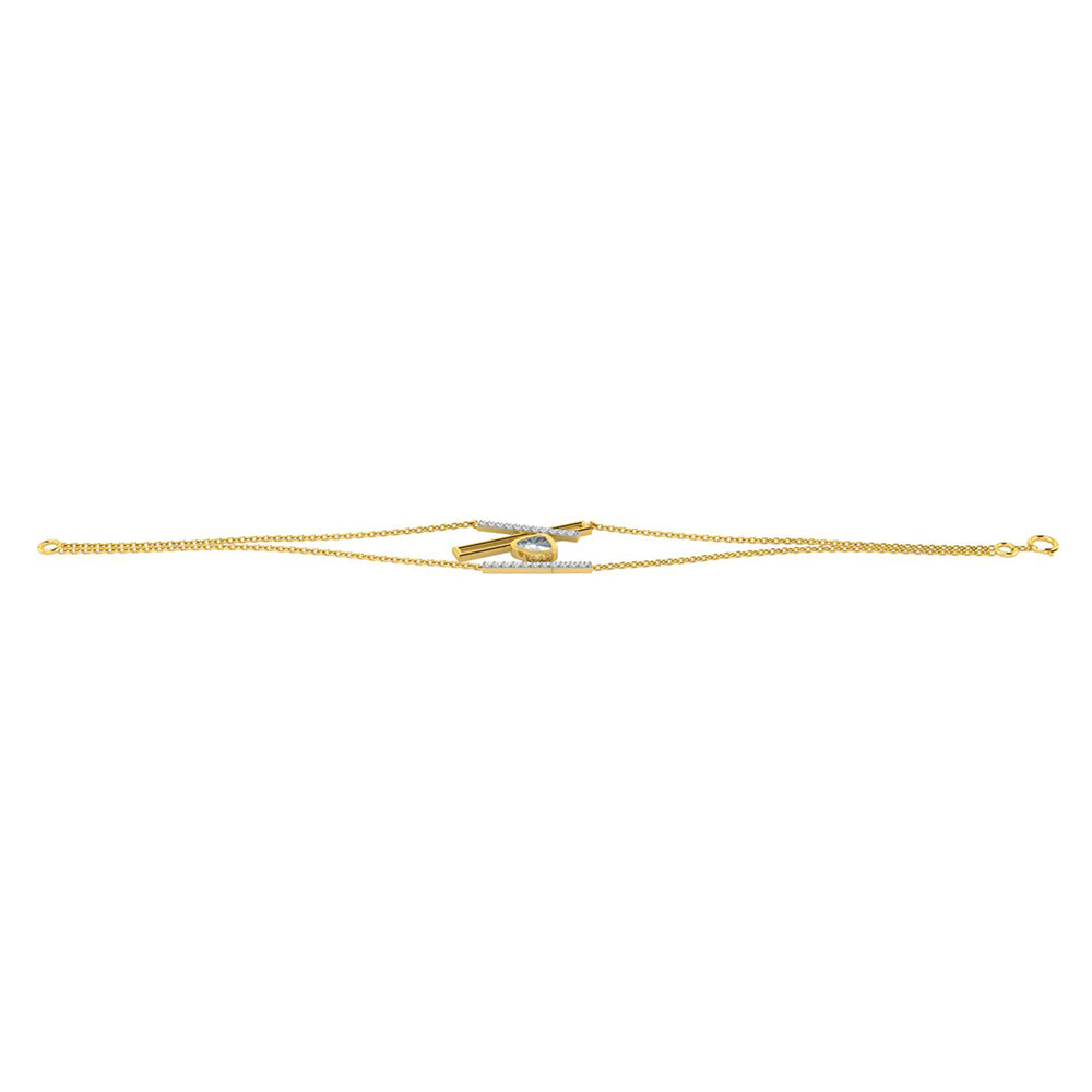 La marque-M White Polki On Diamond Bracelet