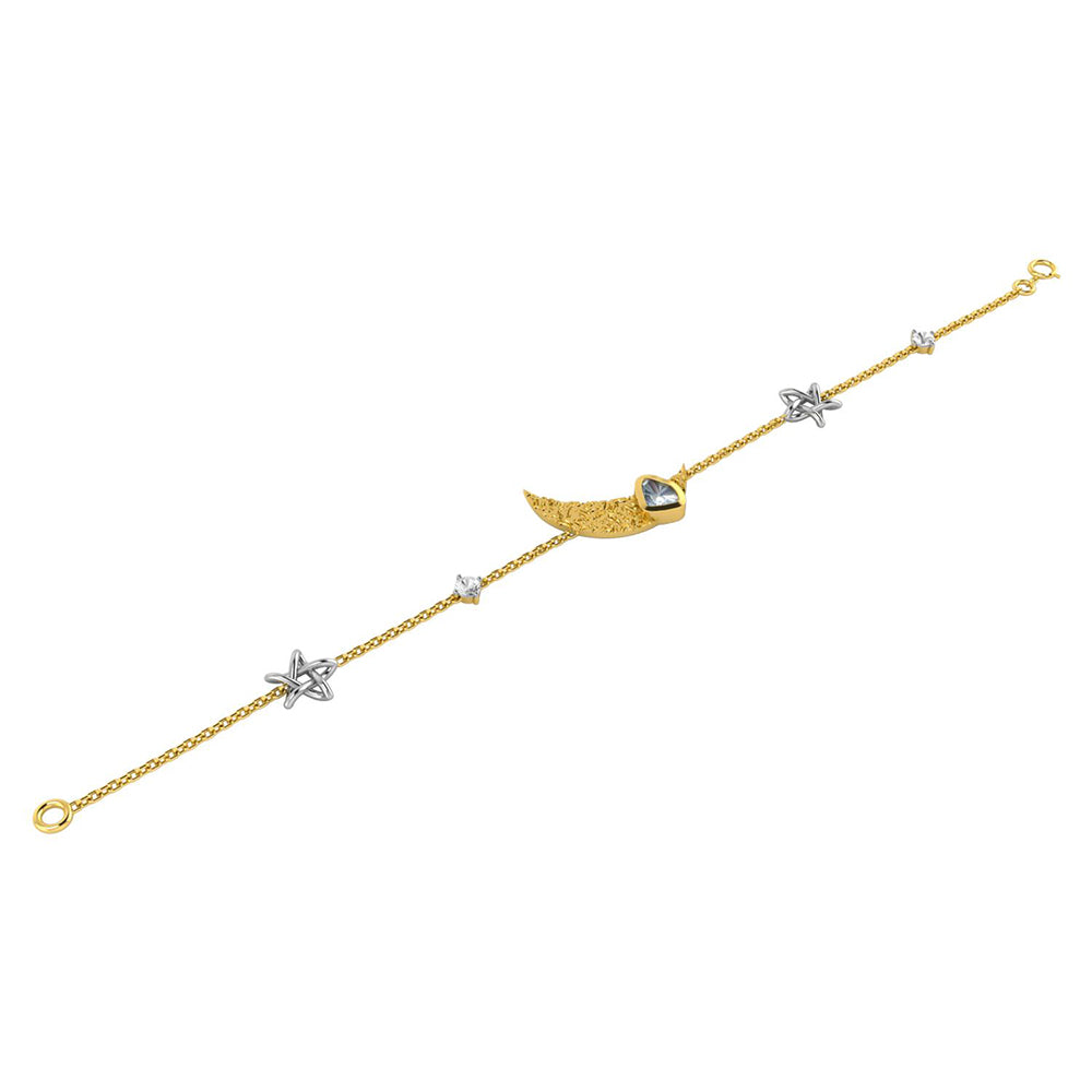 La marque-M White Polki On Moon Diamond Bracelet