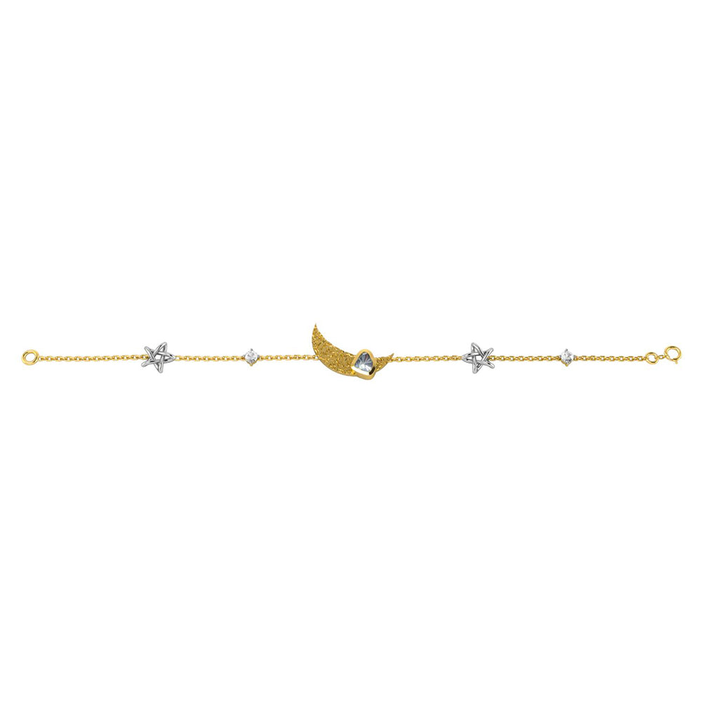 La marque-M White Polki On Moon Diamond Bracelet