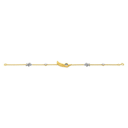 La marque-M White Polki On Moon Diamond Bracelet