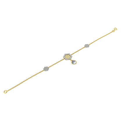La marque-M White Queen Bee Polki Diamond Bracelet
