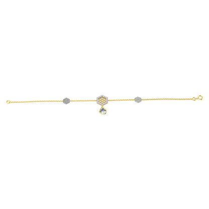 La marque-M White Queen Bee Polki Diamond Bracelet