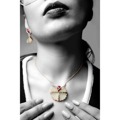 La marque-M White Fan Diamond Necklace