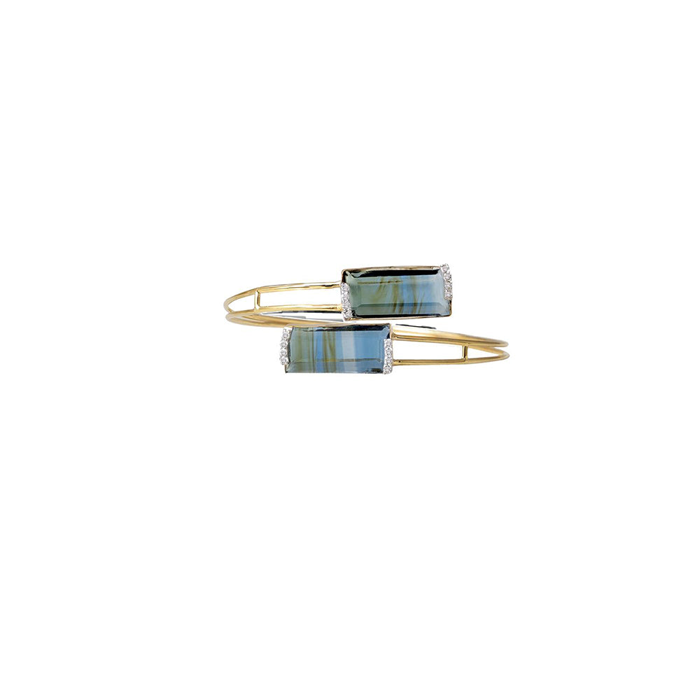La marque-M Blue Shades Of Stones Diamond Bracelets