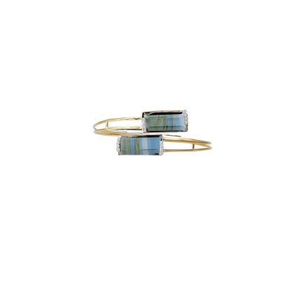 La marque-M Blue Shades Of Stones Diamond Bracelets
