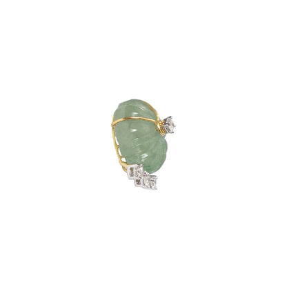 La marque-M Green Melon Dimond Earrings