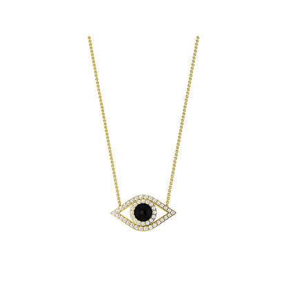La marque-M Black Evil Eye Diamond Necklace