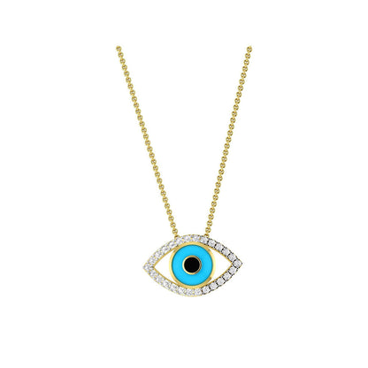 La marque-M Blue Evil Eye Diamond Necklace