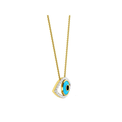 La marque-M Blue Evil Eye Diamond Necklace