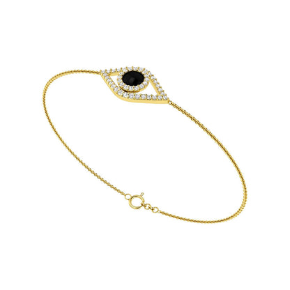 La marque-M Black Evil Eye Diamond Bracelet