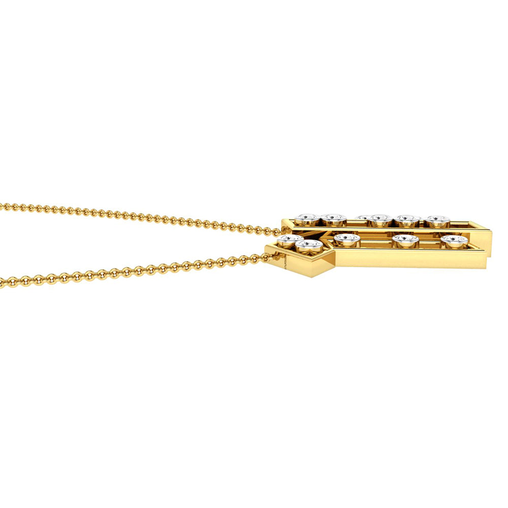 La marque-M White Array Of Diamond Necklace
