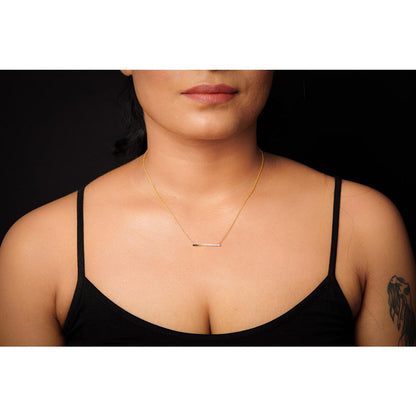 La marque-M White Twisted Twig Diamond Necklace
