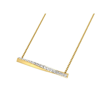 La marque-M White Twisted Twig Diamond Necklace