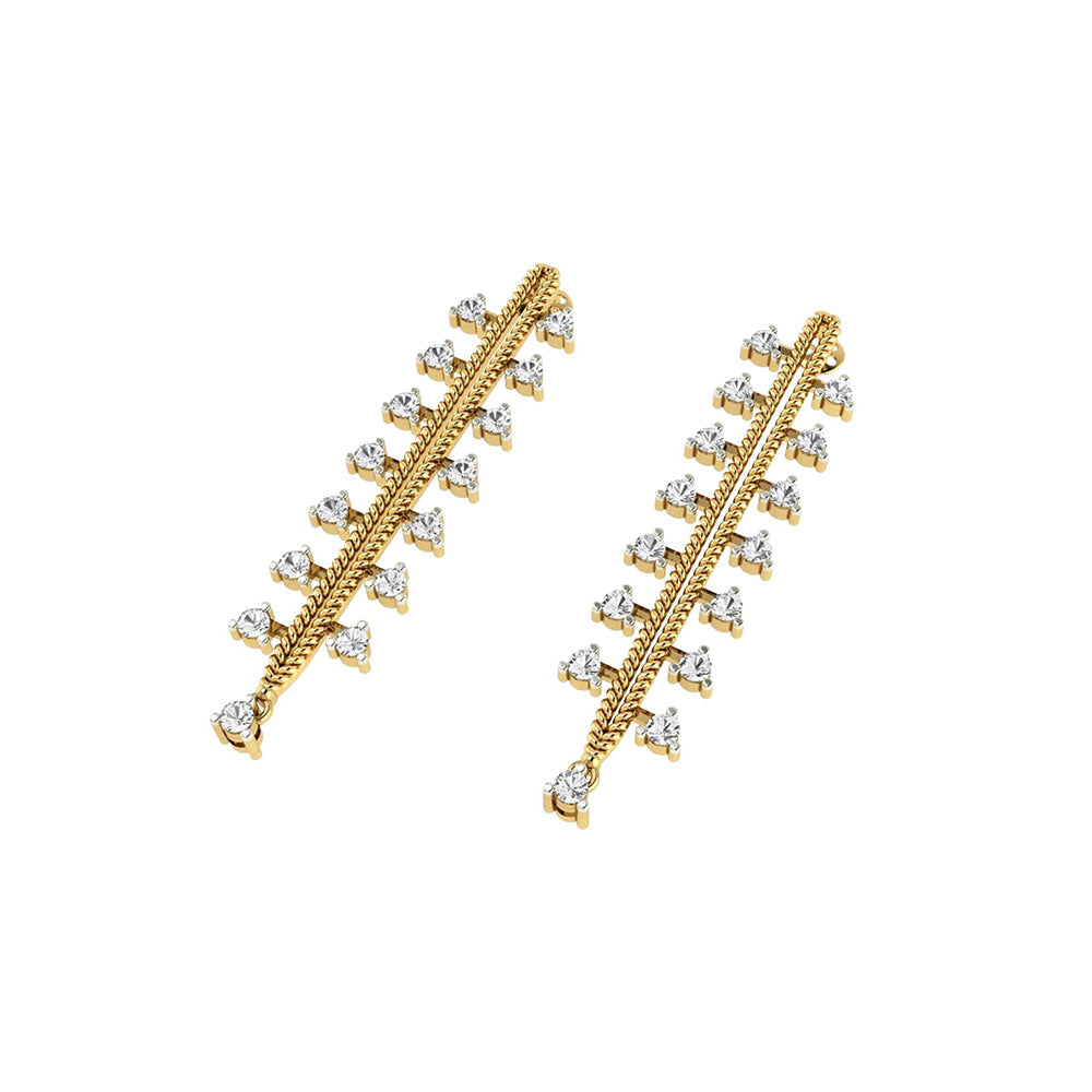 La marque-M White Tree Of Diamond Earrings