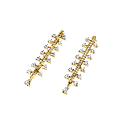 La marque-M White Tree Of Diamond Earrings