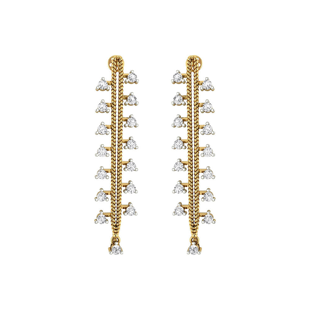 La marque-M White Tree Of Diamond Earrings