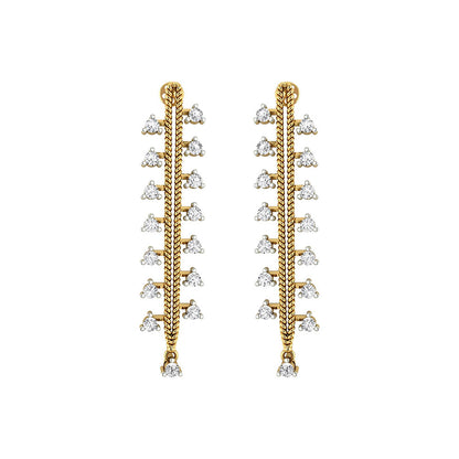 La marque-M White Tree Of Diamond Earrings
