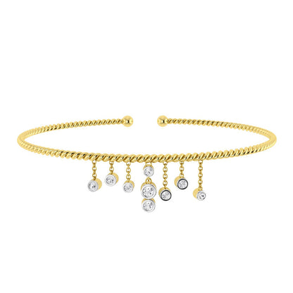La marque-M White Hanging Diamond Bracelet