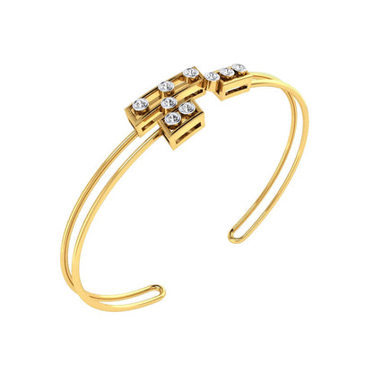 La marque-M White Array Of Diamond Bracelet