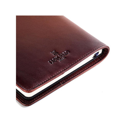 Lapis Bard A5-Size Leather Notebook Jacket - Cognac