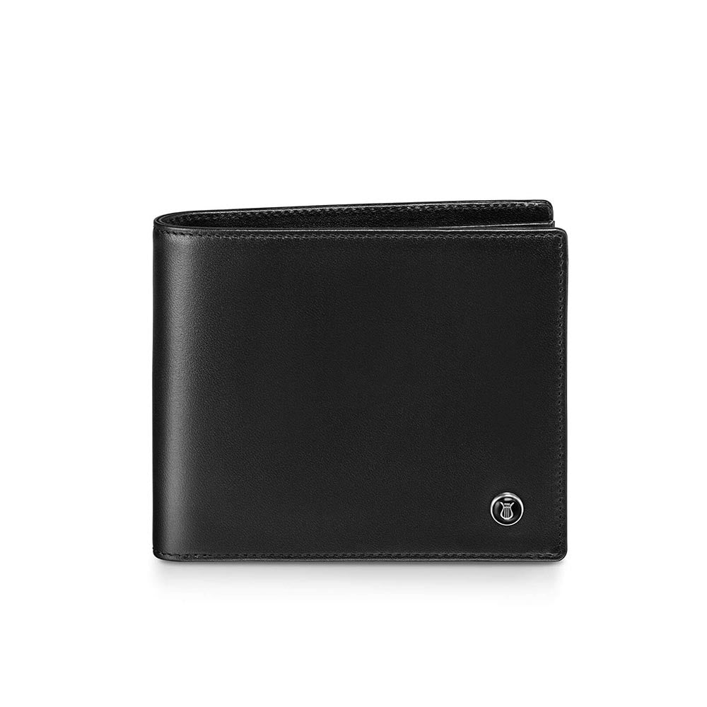 Lapis Bard Gift Set Contemporary Ballpoint Pen With Mayfair Coin Pocket Wallet Black and Chrome