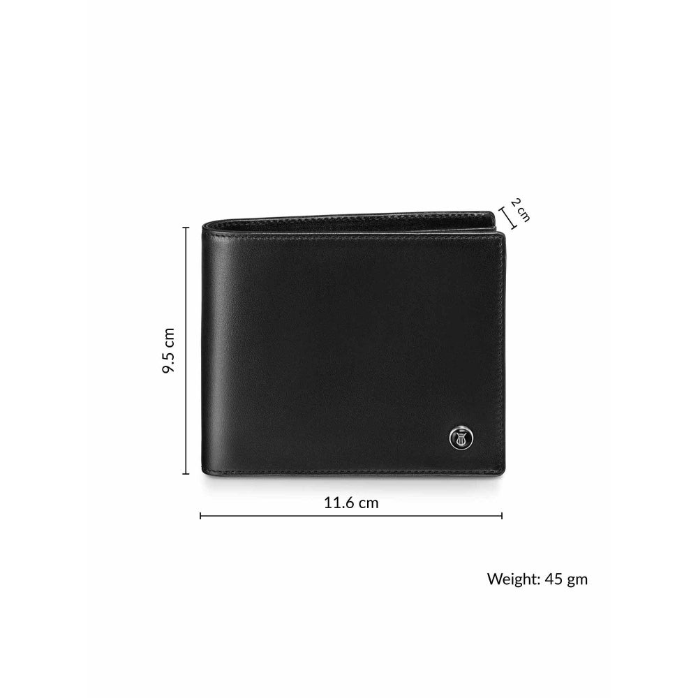 Lapis Bard Mayfair Bifold Side Flip wallet - Black