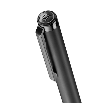 Lapis Bard Contemporary Torque Ballpoint Pen - Matte Black With Shiny Black Trim