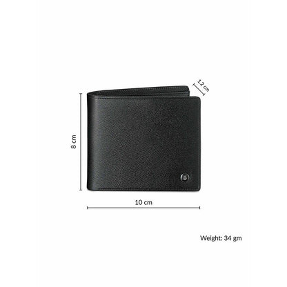 Lapis Bard Belgravia Bifold Coin Pouch Wallet With Additional Card Sleeve With RFID - Black