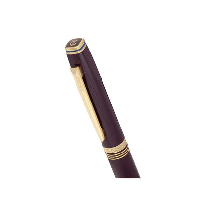 Lapis Bard Contemporary Bordeaux Ballpoint Pen - Gold Trims