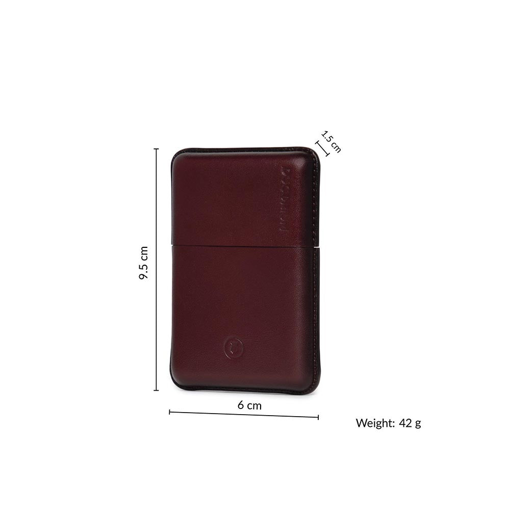 Lapis Bard Ducorium Bordeaux Moulded Card Case