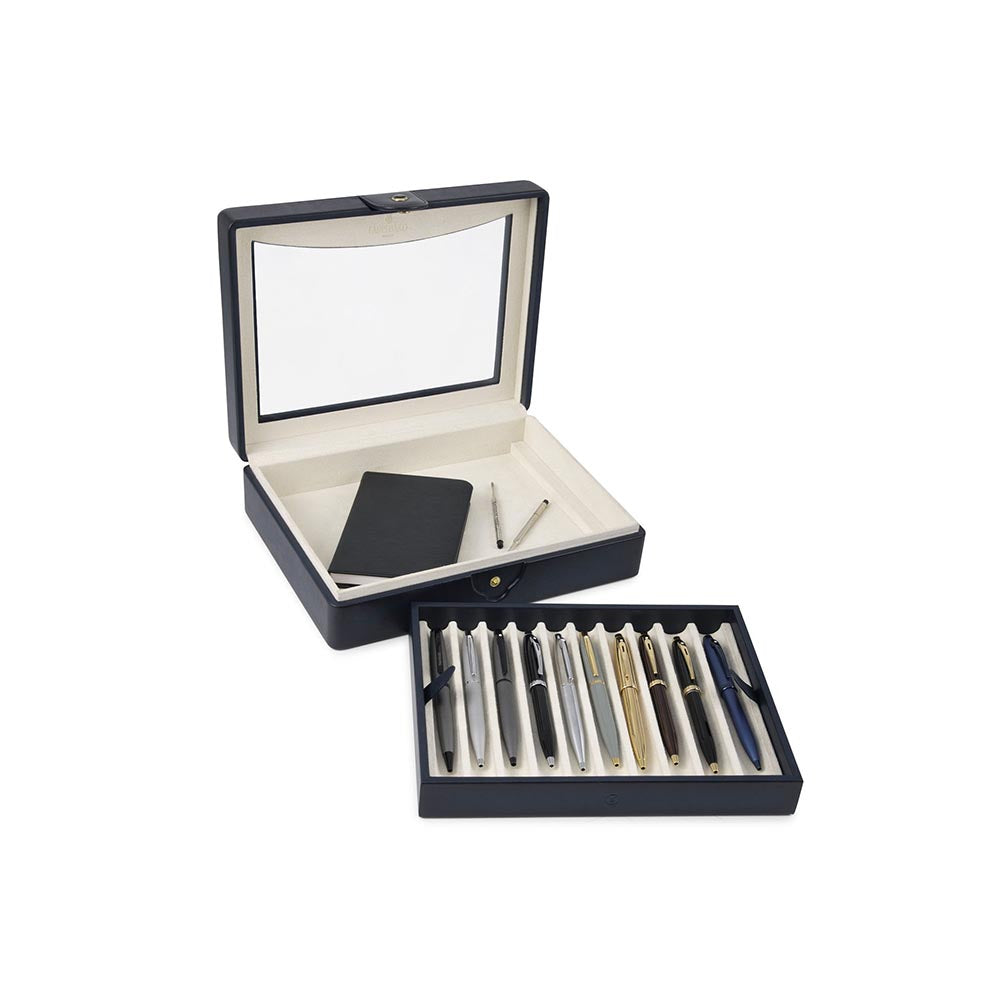 Lapis Bard Ducorium Hemingway Pen Chest (10 Pen) - Navy